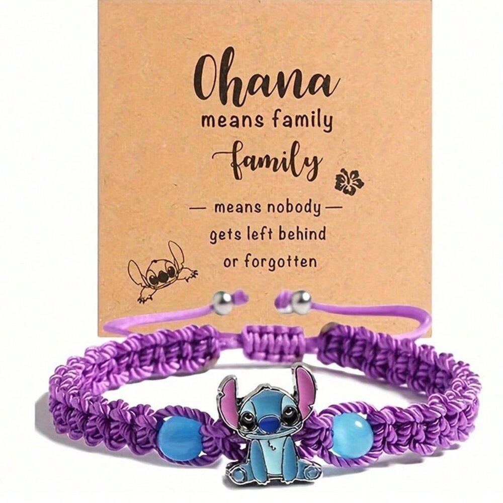 DISNEY Purple Stitch Braided Bracelet (BRAND-NEW & SO‎ CUTE!)